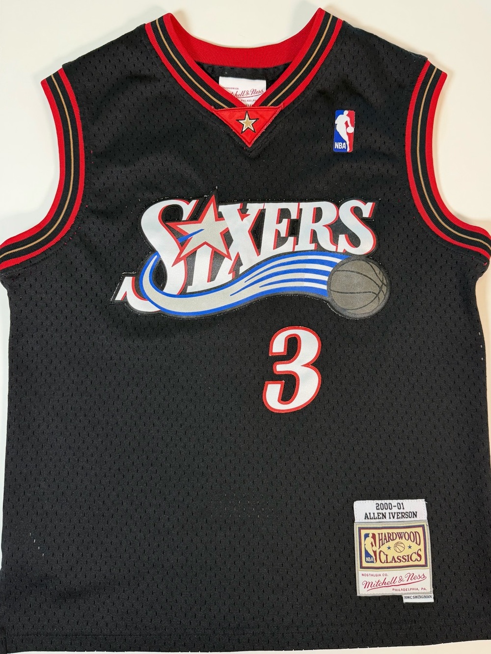 Mitchell & Ness Allen Iverson 76ers Jersey Youth M 10/12 Black